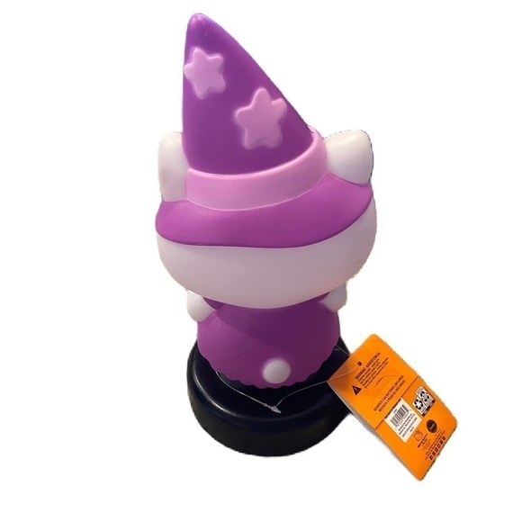 Hello Kitty Witch Halloween Blow Mold NEW Purple Decoration Light Up - Picture 2 of 2